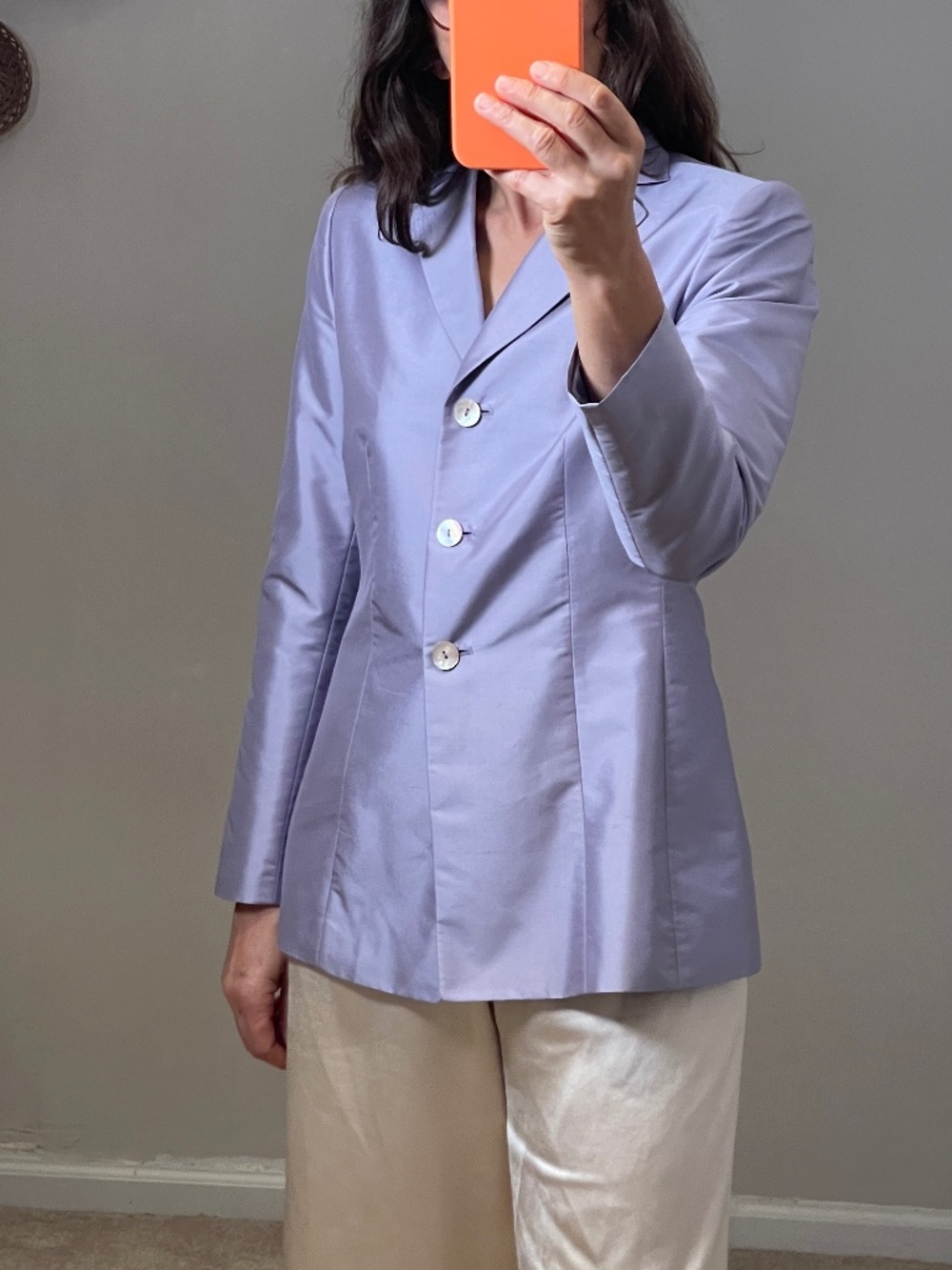 Lord and Taylor silk lilac blazer women 2P